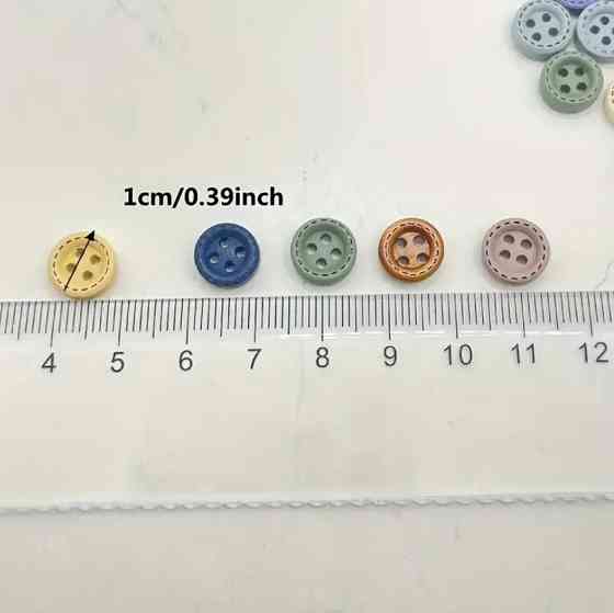 Дерев'яні гудзики мікс 50 шт 1 см для декору та рукоділля Київ