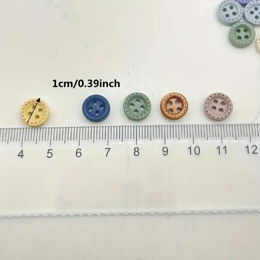 Дерев'яні гудзики мікс 50 шт 1 см для декору та рукоділля Київ - фото 5