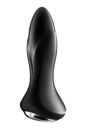 Анальна смарт-вібропробка із перлинним масажем Satisfyer Rotator Plug 1+ Black Sex Aura Київ