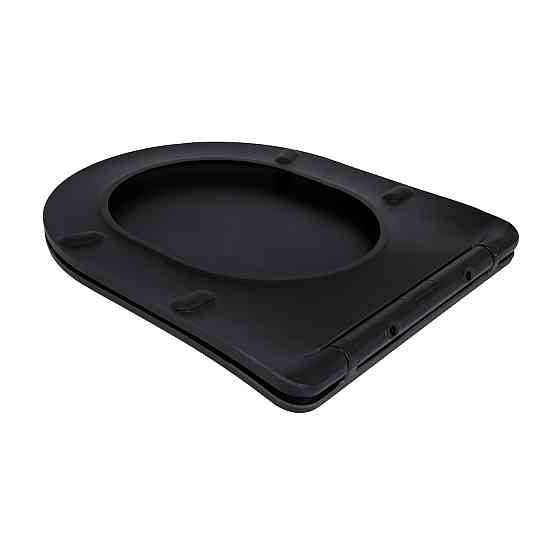 Сидіння для унітаза Qtap (Robin 490) 425x363x50 мм, Matt Black, з мікроліфтом Slim Duroplast, Quick Release QTSC179MB48676 Київ