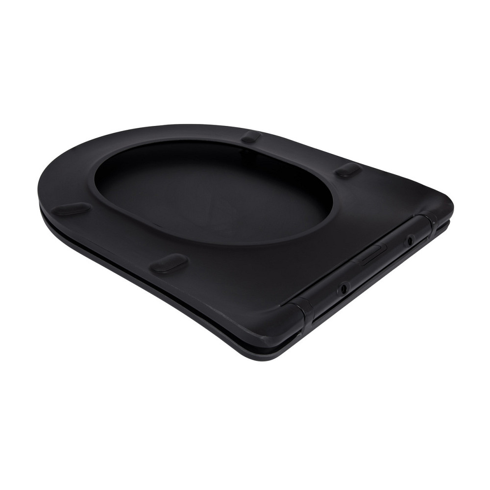 Сидіння для унітаза Qtap (Robin 490) 425x363x50 мм, Matt Black, з мікроліфтом Slim Duroplast, Quick Release QTSC179MB48676 Київ - фото 4