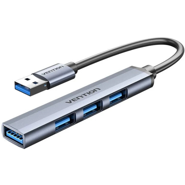 Хаб USB 3.0 -> 1xUSB 3.0/3xUSB 2.0, 0.15м, 5 Гбіт/с, Grey Vention Винница - изображение 1