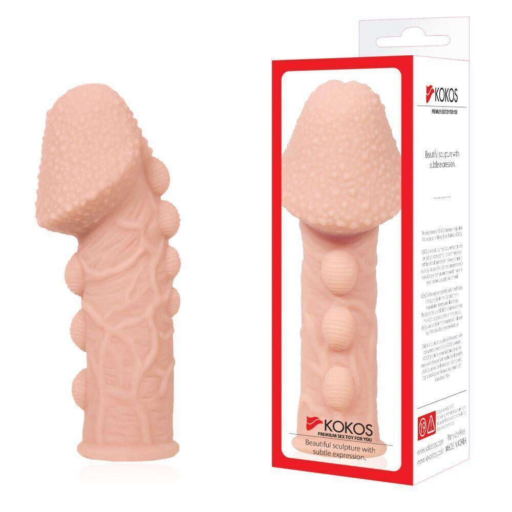 Насадка на член Kokos Extreme Sleeve ES.09 розмір S, потовщувальна, стимулюючий рельєф Sex Aura Київ - фото 3
