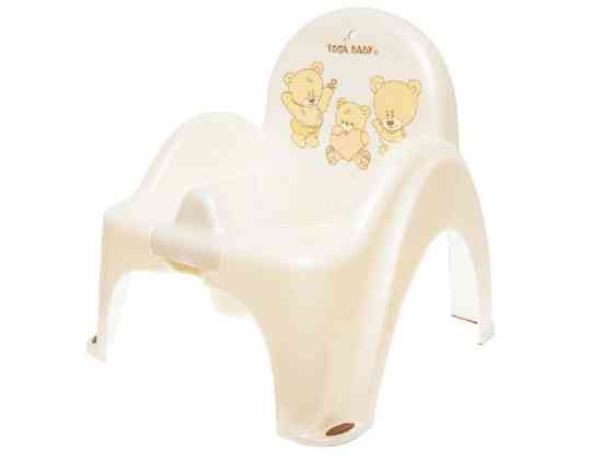 Горщик-стілець дитячий з музикою антиковзкий Teddy Bear white pearl Київ