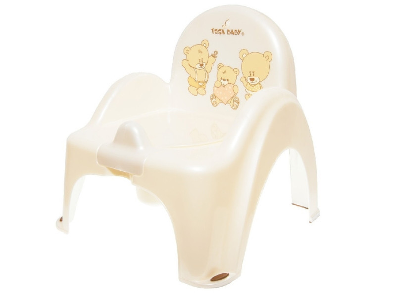 Горщик-стілець дитячий з музикою антиковзкий Teddy Bear white pearl Київ - фото 1