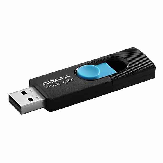 Flash A-DATA USB 2.0 AUV 220 64Gb Black/Blue Киев