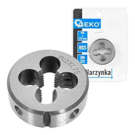 Плашка ручна "GeKo" HSS, DIN223,  M3 х 0,5 12, 1.75 Стрий