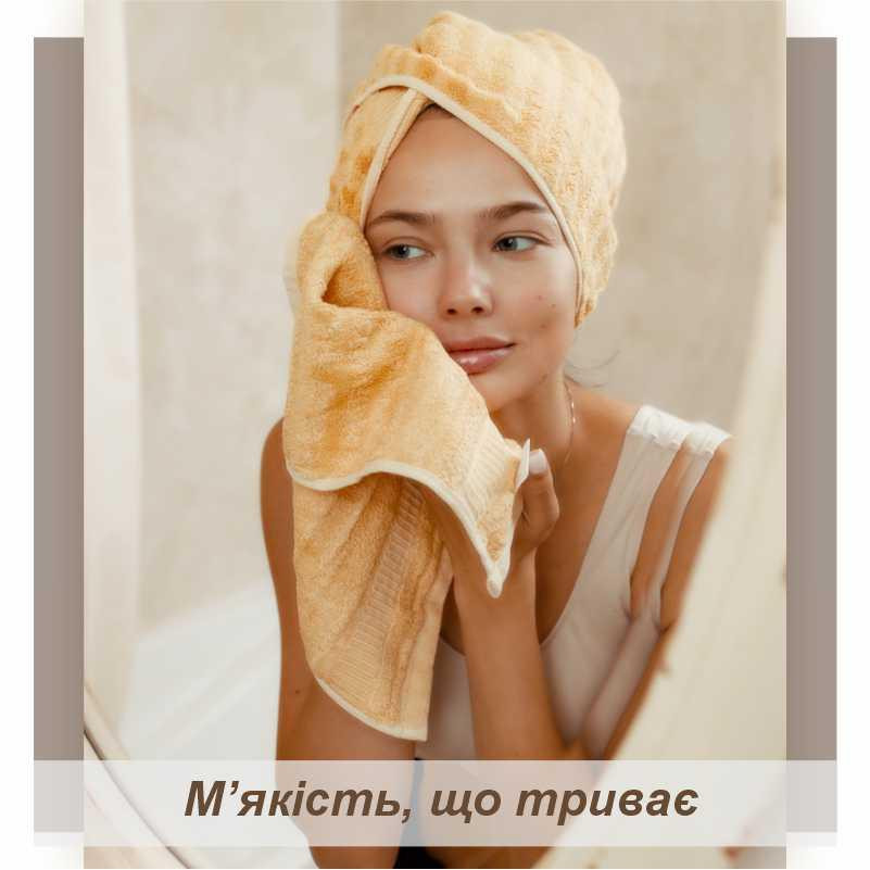 Набор Полотенец Lovely Svi - Комплект Банных Полотенец 3 шт:70 x 140 см, 50 x 90 см, 33 x33 см Коричневый Киев - изображение 7