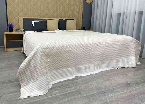 Покривало Dakota Fringe ЄВРО 200х230 см колір бежевий з білим (85-193) Київ