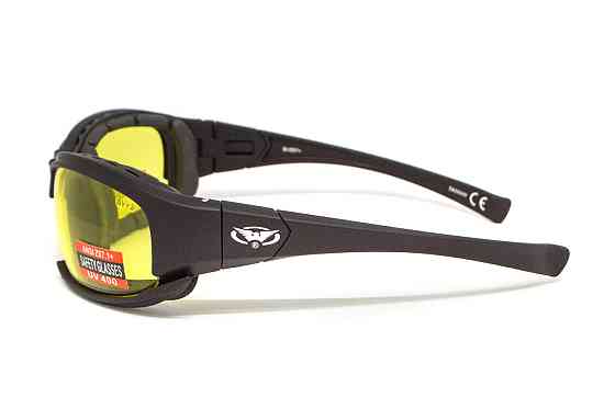 Окуляри захисні з ущільнювачем Global Vision Assault (yellow) Anti-Fog, жовті Київ