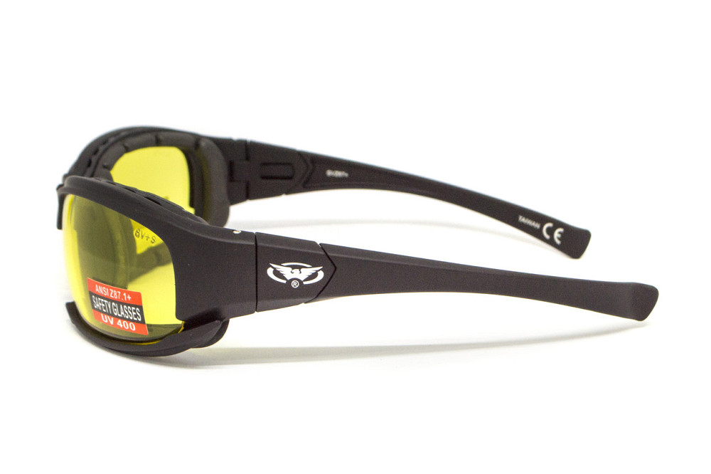 Окуляри захисні з ущільнювачем Global Vision Assault (yellow) Anti-Fog, жовті Київ - фото 4