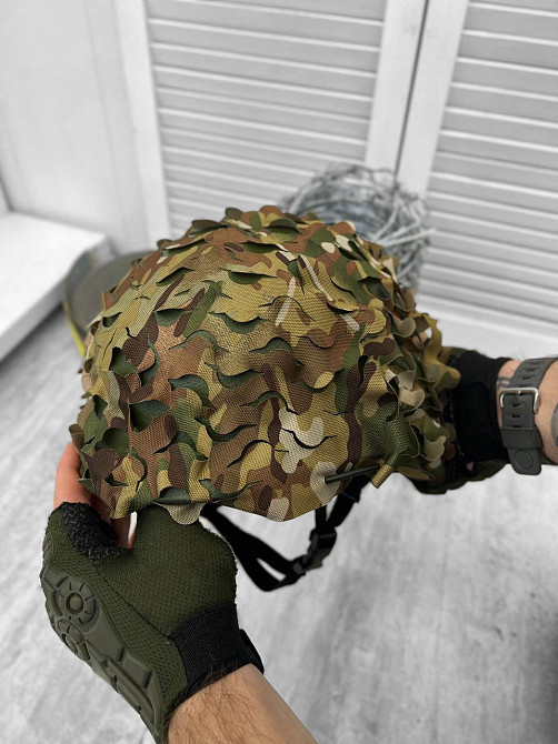 Кавер чохол для каски з прорізами Вільха маскувальний для шолома ЗСУ Одеса - фото 4