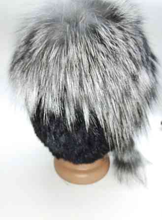 Шапка женская меховая уголок Габриэла Черный Харьков