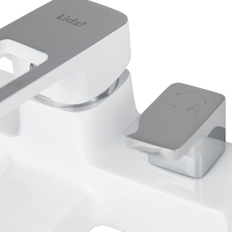 Змішувач для ванни Lidz Wawel 006 з душовим гарнітуром білий/хром Київ - фото 4