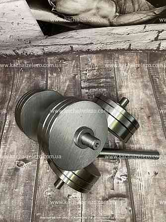 Гантели наборные 2 по 24 кг + Переходник для штанги Гантели, гири, штанги и диски металлические без покрытия Киев