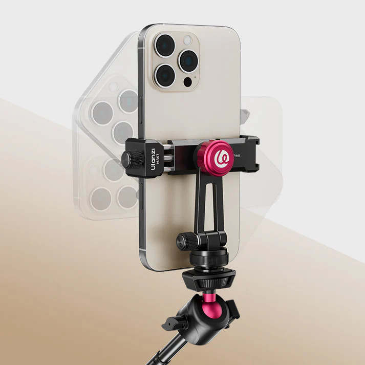 Тримач для телефону на штатив або камеру алюмінієвий з нахилом та поворотом Ulanzi MA61 Київ - фото 4