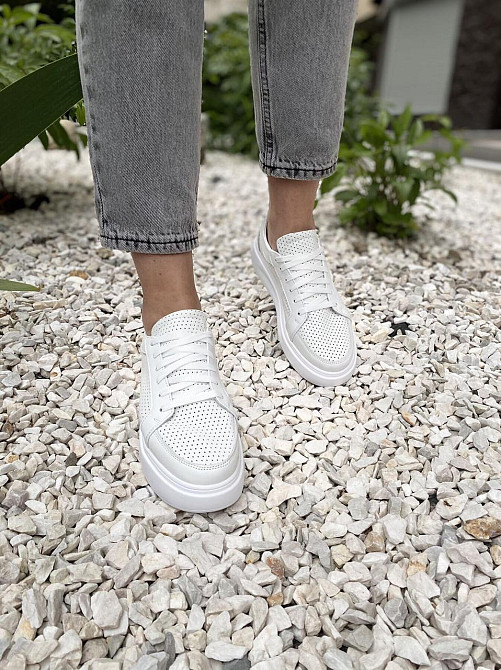 G.S.V. Кеди жіночі G.S.V. L8 білі (весна-осінь, шкіра натуральна) (4475) Коломия - фото 2