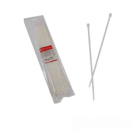 Стяжка кабельная 5х400 мм, 100 шт, белый Днепр