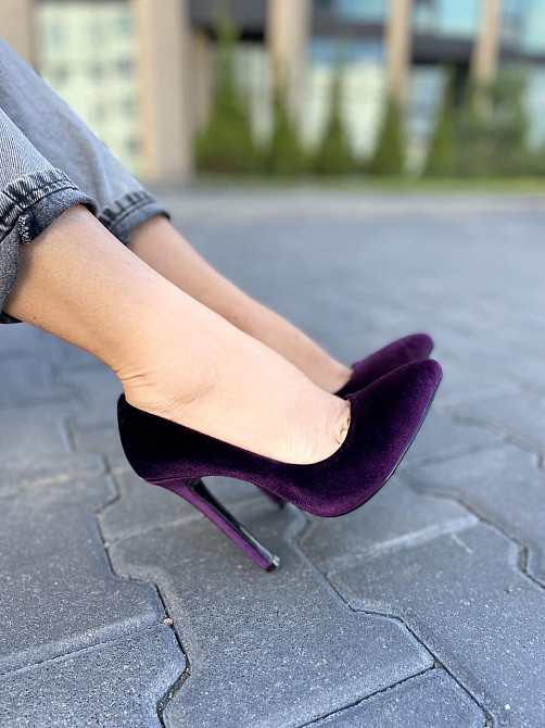 Туфлі жіночі LENA MELIANI фіолетовий оксамит каблук 11.5 см 35р. 36р. (F905-M91) Коломыя - изображение 8