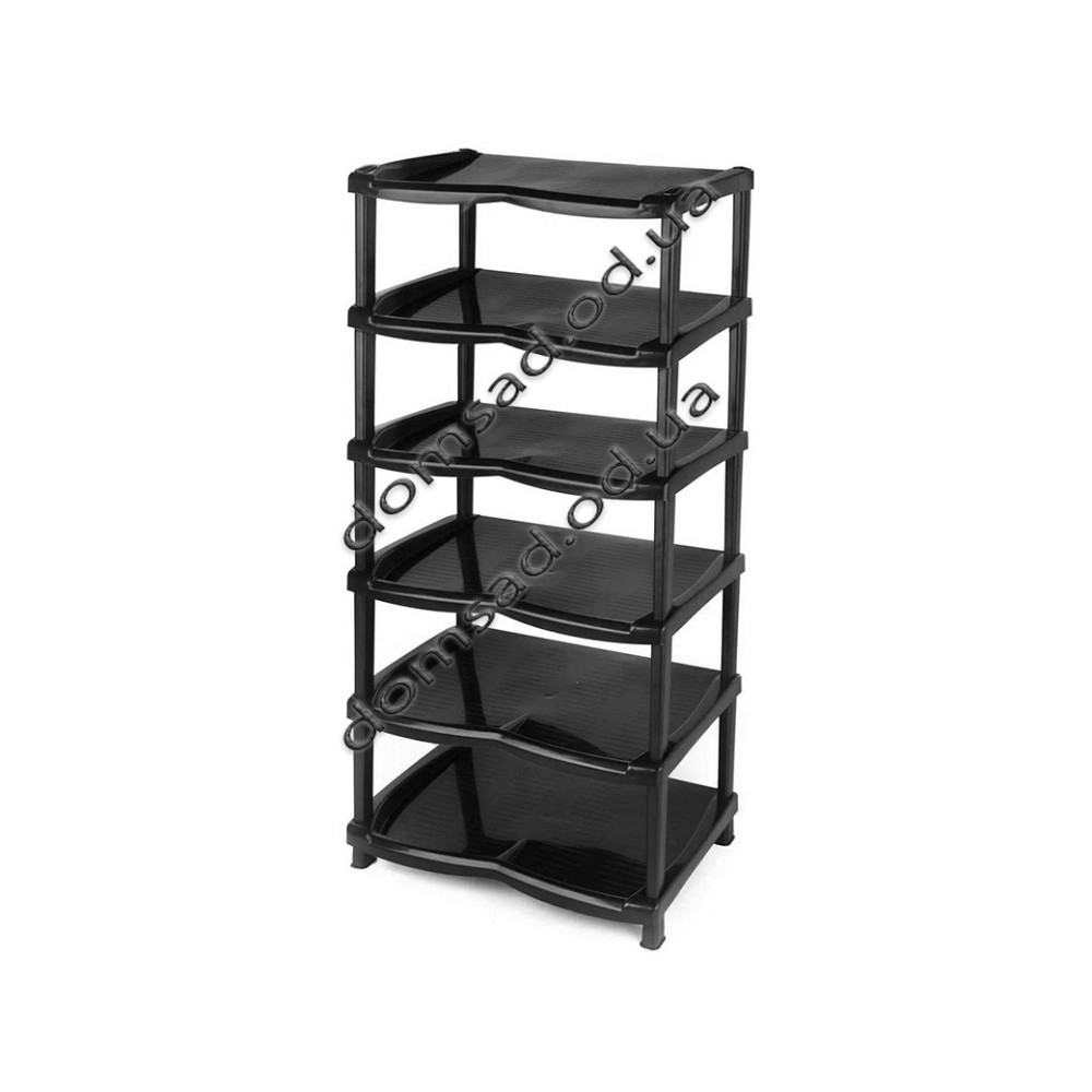 Полиця для взуття чорна "Нормал" на 6 секцій R-Plastic Одеса - фото 1