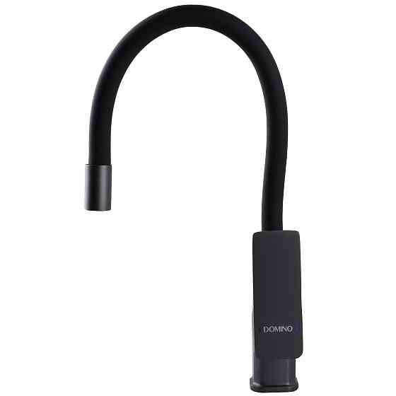 Змішувач для кухні DOMINO MALIBU DMM-203LR-GP-BL Графіт+ЧОРНИЙ гофровилив На Гайці Київ