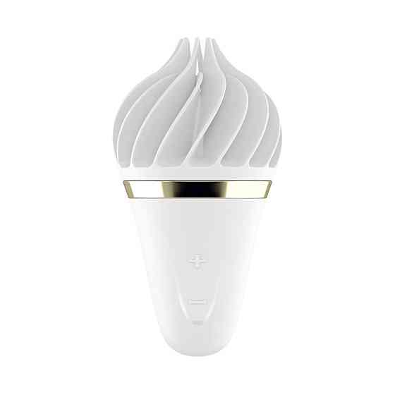Мороженка-спінатор Satisfyer Lay-On - Sweet Treat White/Gold, 10 режимів роботи, водонепроникний Sex Aura Київ