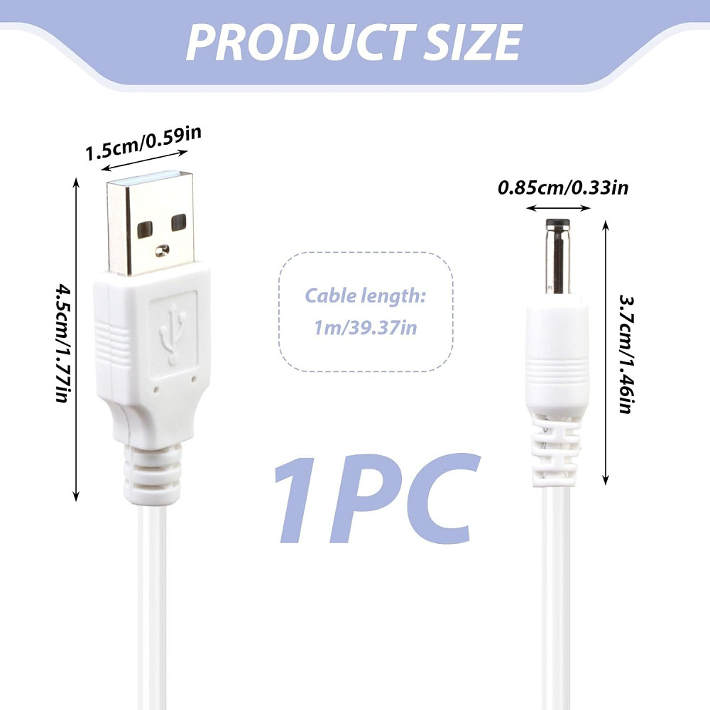Кабель зарядний USB - Jack 3.5 мм × 1.35 мм 1м Луцьк - фото 2