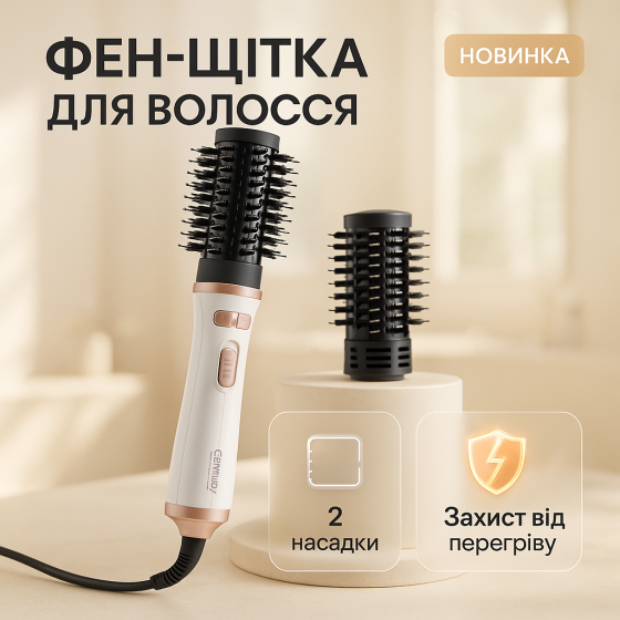 Фен для укладки с холодным обдувом Camry CR 2021 1200Вт, Стайлер автоматический для завивки волос FI-78 Львов