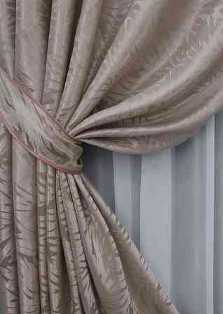 Комплект коротких штор VR-Textil Жаккард Magic № 1606ш Пудровый 145х170 см 2 шт (35-0250) Киев