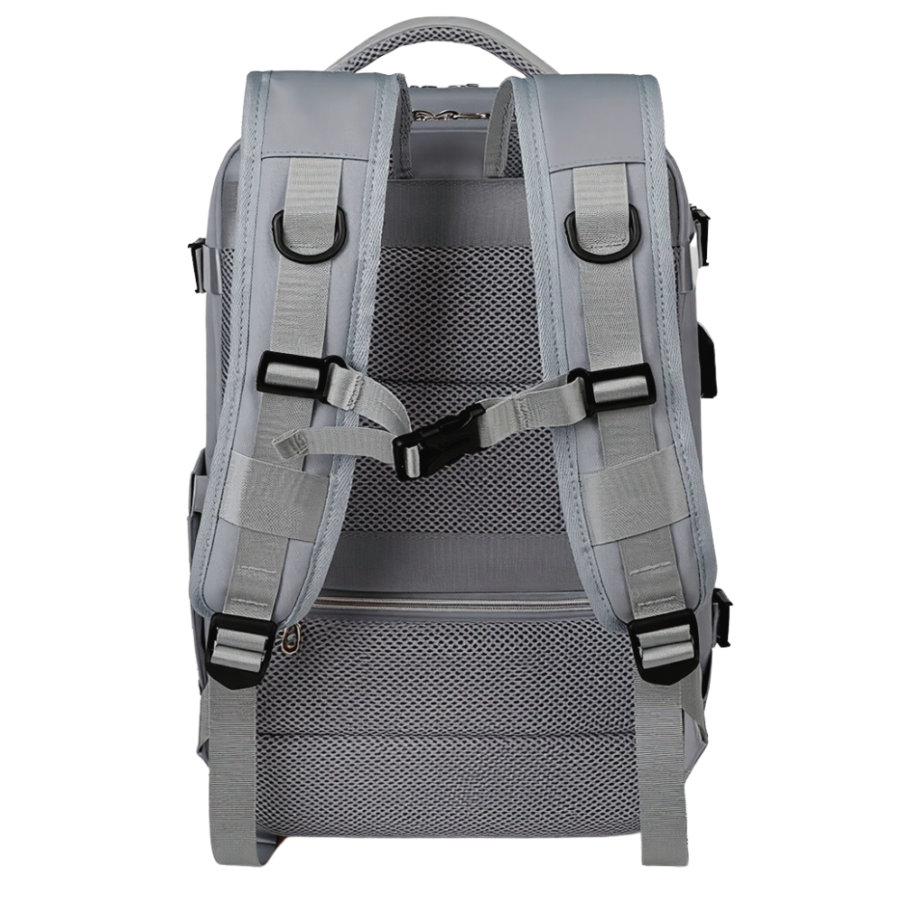 Рюкзак городской для путешествий дорожный с влагозащитой с портом для заряки 40х20х25 см,серый Каменец-Подольский - изображение 7