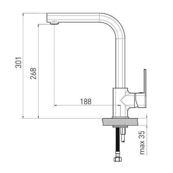 Змішувач для кухні VOLLE SOTA cromo 1538.110101 Київ