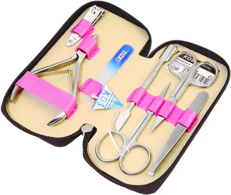 Маникюрный набор KDS (7 предметов) 7105 с хрустальной пилочкой Киев - изображение 1