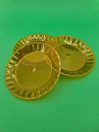 Тарілка одноразова 160 мм Склоподібна Помаранчева (10 шт) Харків