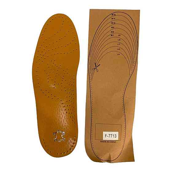 Ортопедичні устілки Insoles Health з супінатором, шкіряні, анатомічні, для підтримки стопи, різні розміри Харків