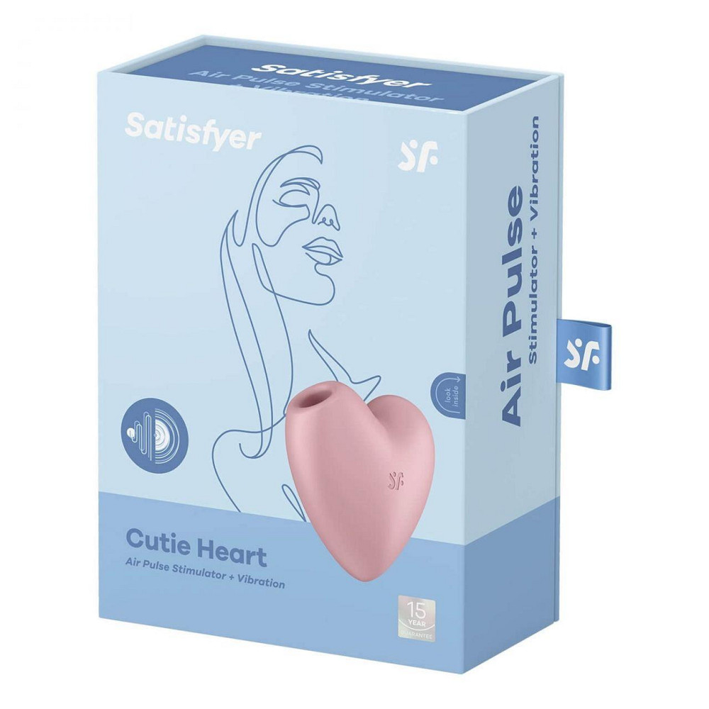 Вакуумний стимулятор - Satisfyer Cutie Heart Light Red Sex Aura Київ - фото 4