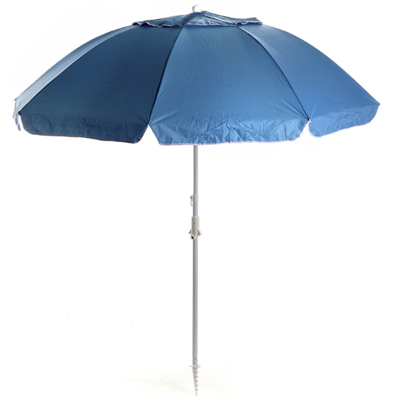 Парасолька пляжна з нахилом і клапаном посилена з гвинтом 2,2м блакитна СИЛА Житомир - изображение 1
