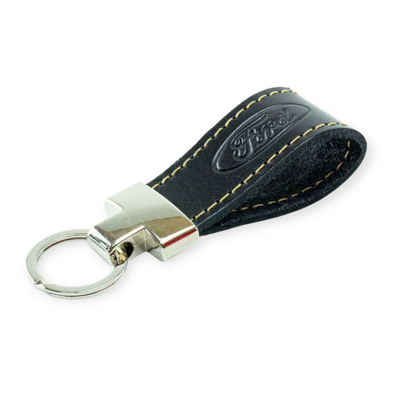 Брелок автомобіль Форд шкіряний тиснений чорний, прострочений, метал. затискач Мукачево - фото 1