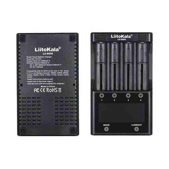 Заряднoe устройство Liitokala Lii-500S на 4 канала (для Ni-MH, Ni-CD, Li-Ion) с блоком питания Киев