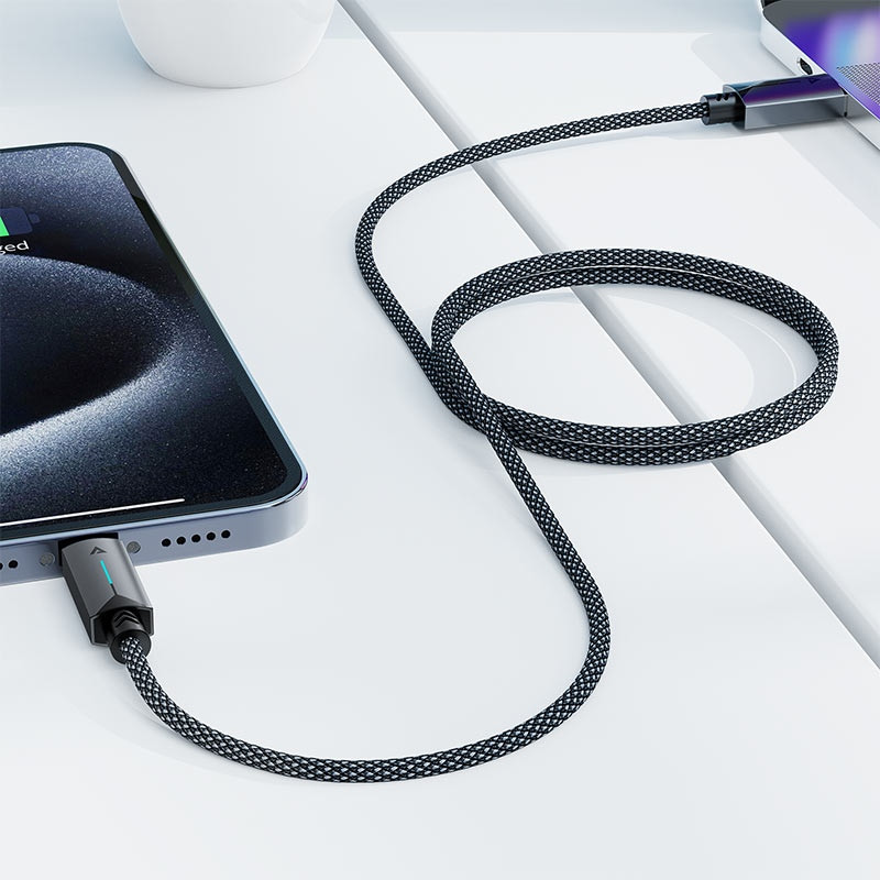 Кабель USB 2.0 AM-Type-C M, 1.2 м, 60W C19-04 Black Acefast Вінниця - фото 6