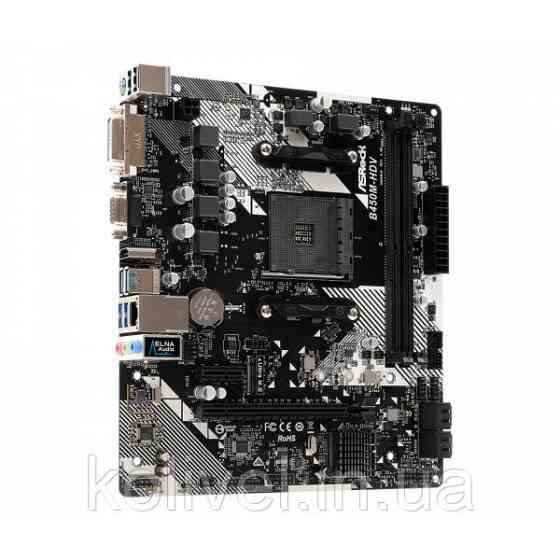 ASRock B450M-HDV R4.0 (AM4/B450, 2*DDR4, PCIex16, DVI-D/HDMI/VGA, 4xSATAІІІ, M.2, GLan, 8ch, mATX) (B450M-HDV Киев