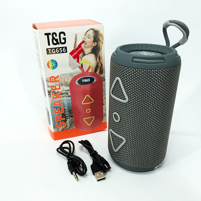 Блютуз колонка с разноцветной подсветкой TG656, Колонка с входом и микрофоном, Активная JY-869 блютуз колонка Киев - изображение 7