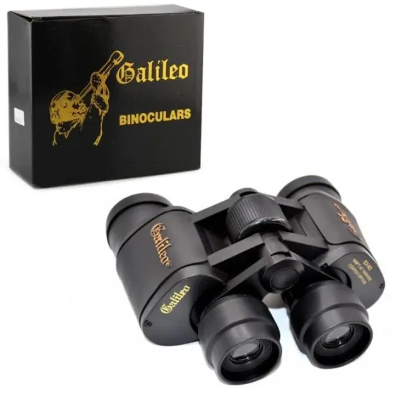 Туристичний бінокль Galileo 8x40 з прогумованим корпусом, дальністю спостереження та зручним фокусув Київ