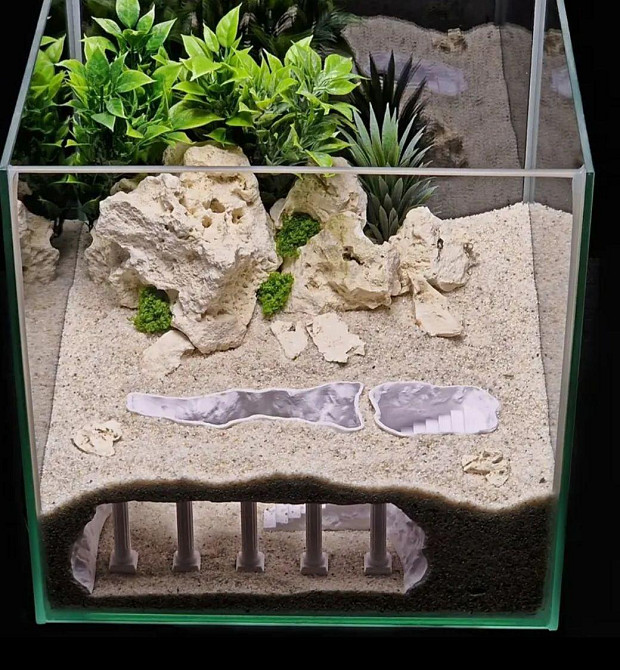 Грот для аквариума с колоннами декоративная пещера укрытие для рыб аквариумный декор Киев - изображение 4