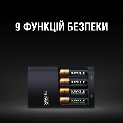 Зарядное устройство для аккумуляторов Duracell CEF14, 4 часа, 1 шт. (Includes 2 AA1300mAh & 2 AAA750mAh) (5007497 / 5004990) Винница - изображение 5