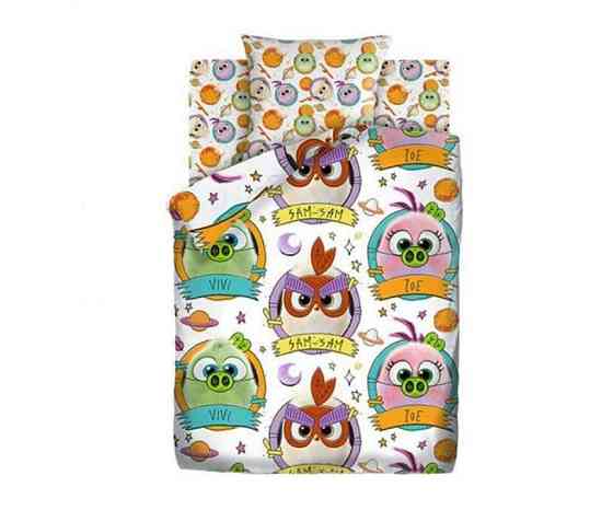 Tac Комплект постільної білизни TAC Angry Birds 2 полуторний 143х215 см з бавовни Пташенята Коломия