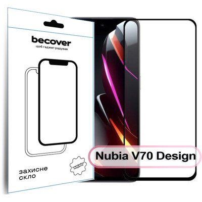 Скло захисне BeCover Nubia V70 Design Black (713455) Вінниця - фото 1