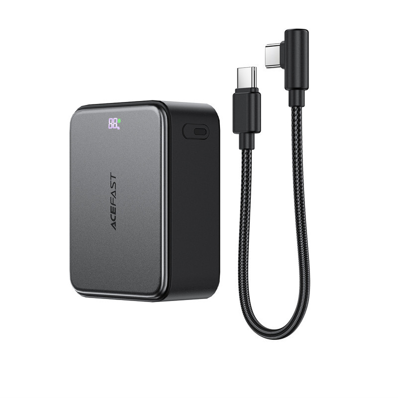Павербанк 10000 mAh ACEFAST M28 22.5W швидка зарядка кабель у комплекті чорний power bank повербанк Одеса - фото 1