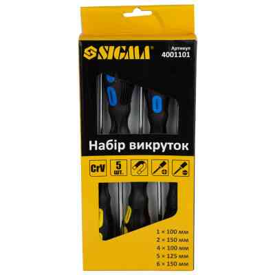 Набор отверток Sigma 5шт СrV (4001101) Винница