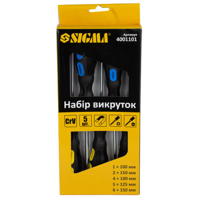 Набор отверток Sigma 5шт СrV (4001101) Винница - изображение 2