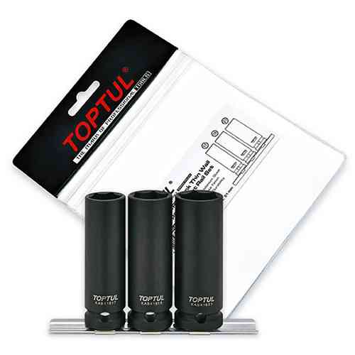 Тонкостінні ударні головки для шиномонтажу 1/2" 3 од. TOPTUL GDAG0301 Одеса